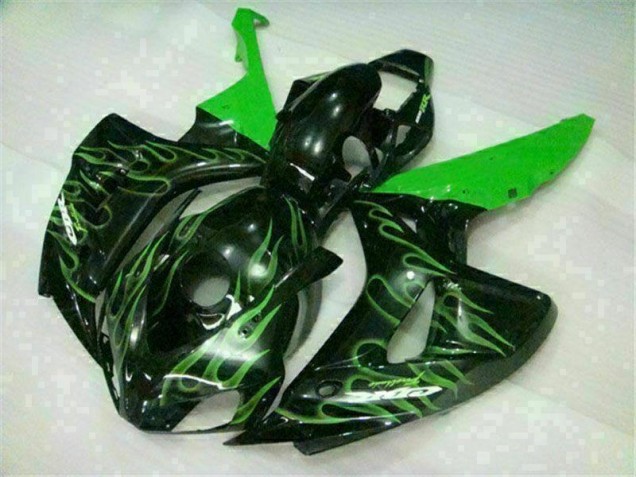 2006-2007 Green Flame Black Honda CBR1000RR Moto Fairings UK 2006-2007 Green Flame Black Honda CBR1000RR Moto Fairings UK