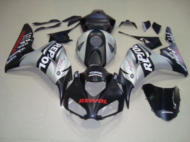 2006-2007 Matte Black Silver Repsol Honda CBR1000RR Motorcycle Fairing UK