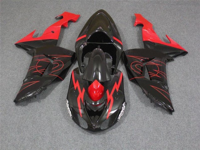 2006-2007 Black Red Kawasaki ZX10R Motorcycle Fairings UK 2006-2007 Black Red Kawasaki ZX10R Motorcycle Fairings UK