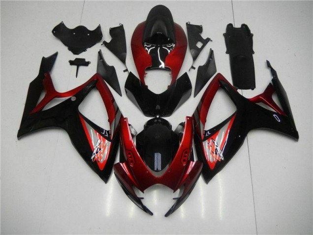 2006-2007 Red Black Suzuki GSXR 600/750 Motor Bike Fairings UK 2006-2007 Red Black Suzuki GSXR 600/750 Motor Bike Fairings UK