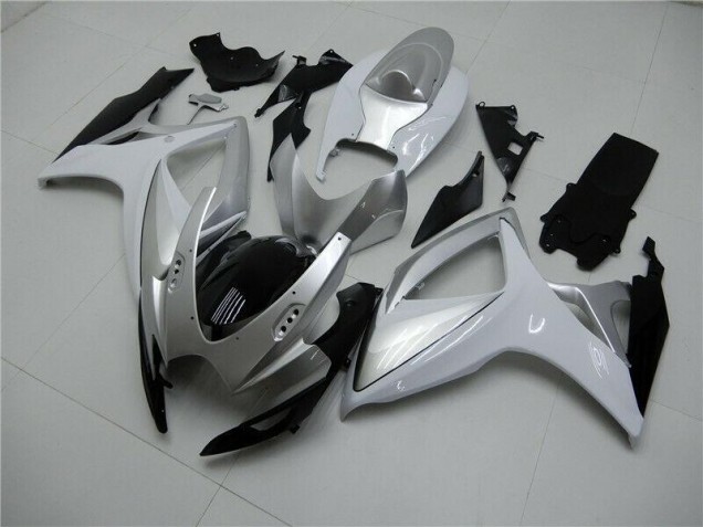 2006-2007 Silver Suzuki GSXR 600/750 Motorcycle Fairings Kits UK 2006-2007 Silver Suzuki GSXR 600/750 Motorcycle Fairings Kits UK