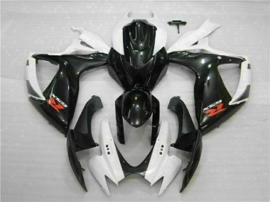 2006-2007 White Black Suzuki GSXR 600/750 Motorcycle Fairings Kit UK