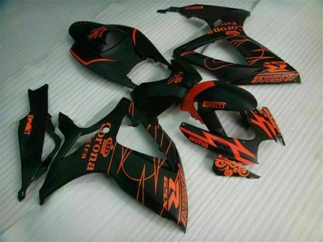 2006-2007 Black Suzuki GSXR 600/750 Motorcycle Fairings Kits UK