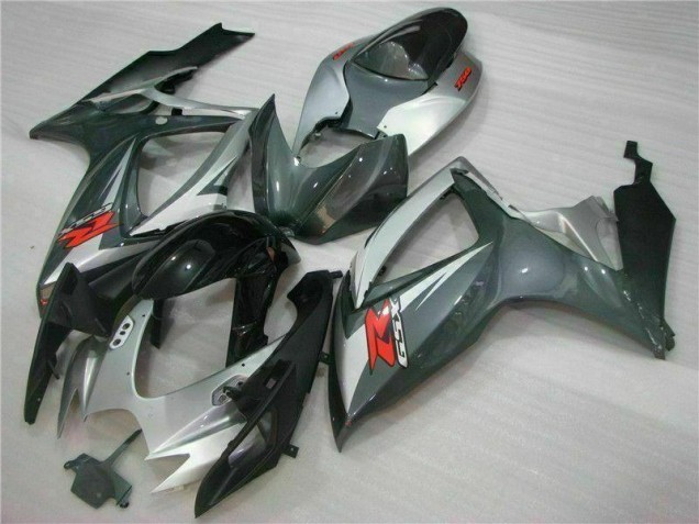 2006-2007 Silver Black Suzuki GSXR 600/750 Motorcycle Fairings Kits UK 2006-2007 Silver Black Suzuki GSXR 600/750 Motorcycle Fairings Kits UK