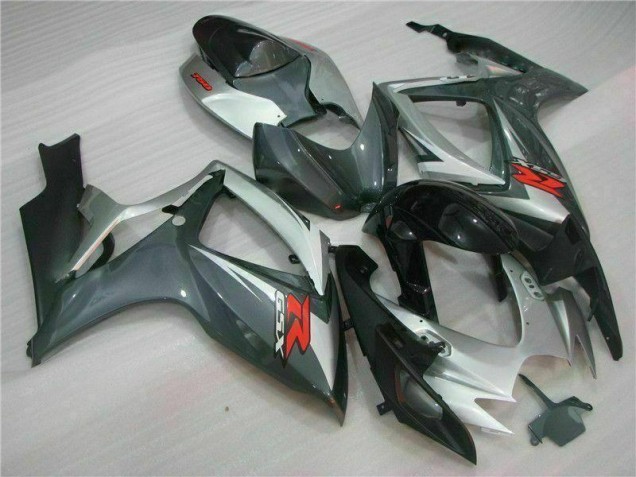 2006-2007 Silver Black Suzuki GSXR 600/750 Motorcycle Fairings Kits UK 2006-2007 Silver Black Suzuki GSXR 600/750 Motorcycle Fairings Kits UK