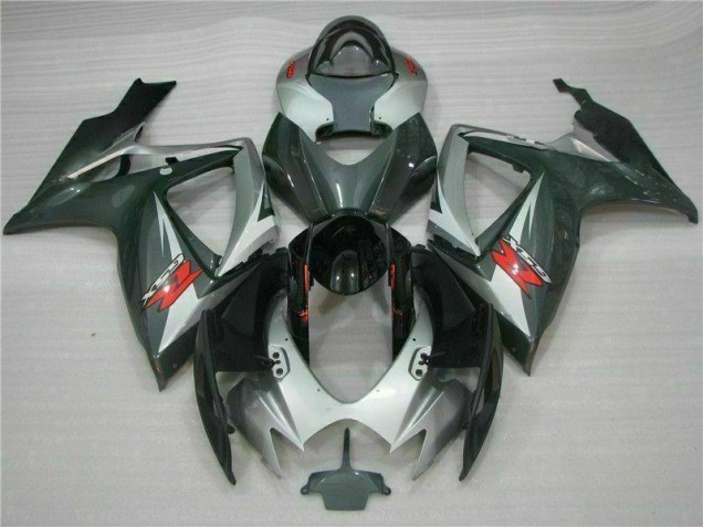 2006-2007 Silver Black Suzuki GSXR 600/750 Motorcycle Fairings Kits UK 2006-2007 Silver Black Suzuki GSXR 600/750 Motorcycle Fairings Kits UK