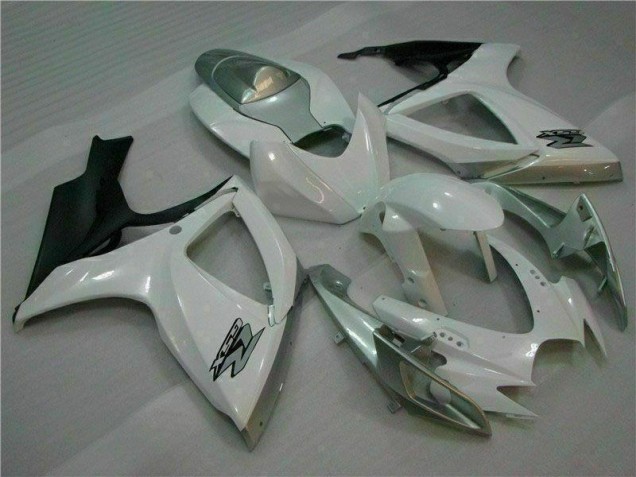 2006-2007 White Silver Suzuki GSXR 600/750 Motorcycle Fairings Kit UK 2006-2007 White Silver Suzuki GSXR 600/750 Motorcycle Fairings Kit UK