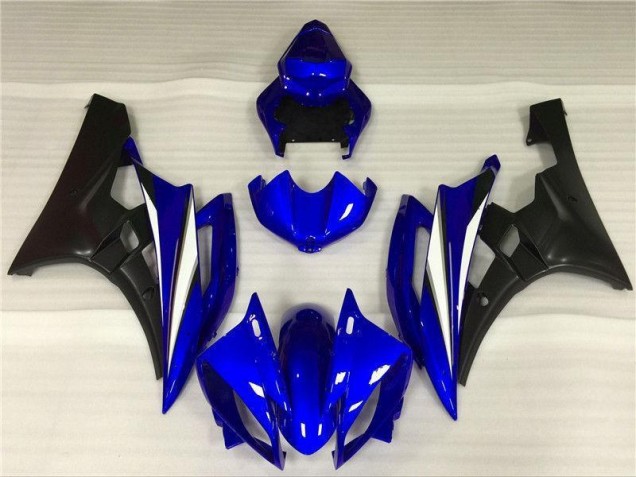 2006-2007 Blue Black Yamaha YZF R6 Motorcycle Fairings Kits UK 2006-2007 Blue Black Yamaha YZF R6 Motorcycle Fairings Kits UK