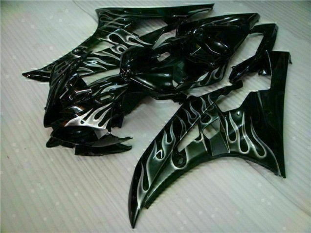 2006-2007 Silver Flame Black Yamaha YZF R6 Motor Fairings UK 2006-2007 Silver Flame Black Yamaha YZF R6 Motor Fairings UK