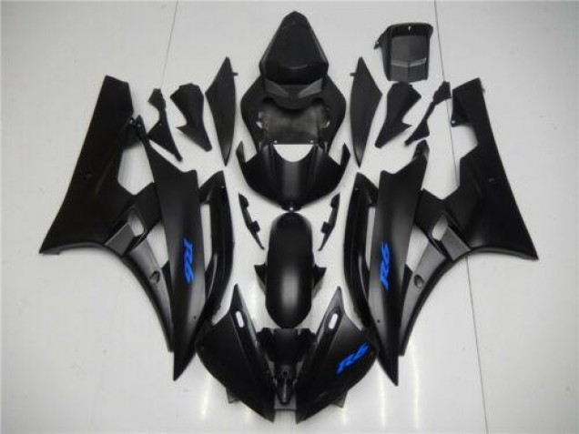 2006-2007 Black Blue Yamaha YZF R6 Bike Fairing Kit UK