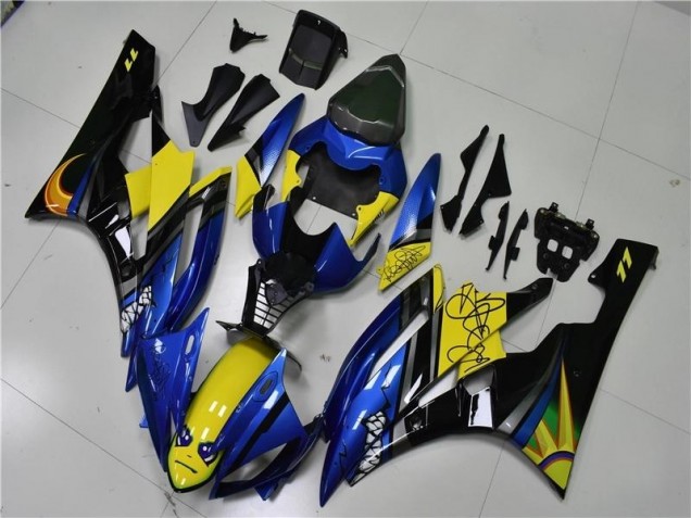 2006-2007 Blue Shark Yamaha YZF R6 Motorcycle Fairings Kits UK 2006-2007 Blue Shark Yamaha YZF R6 Motorcycle Fairings Kits UK