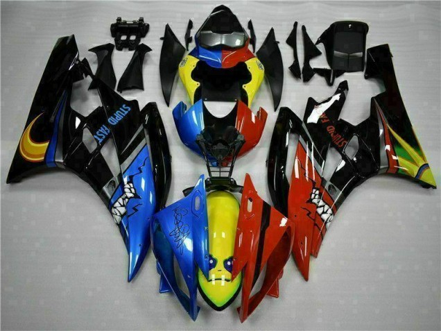 2006-2007 Yellow Blue Red Yamaha YZF R6 Motorcycle Fairings Kit UK 2006-2007 Yellow Blue Red Yamaha YZF R6 Motorcycle Fairings Kit UK