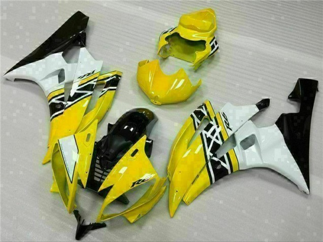 2006-2007 Yellow White Black Yamaha YZF R6 Motorcylce Fairings UK 2006-2007 Yellow White Black Yamaha YZF R6 Motorcylce Fairings UK