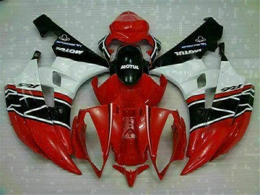 2006-2007 Red White Yamaha YZF R6 Motorcycle Fairings UK
