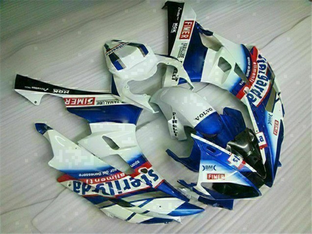 2006-2007 White Blue Yamaha YZF R6 Motorbike Fairing UK