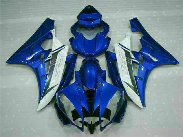 2006-2007 Blue White Yamaha YZF R6 Bike Fairings UK 2006-2007 Blue White Yamaha YZF R6 Bike Fairings UK