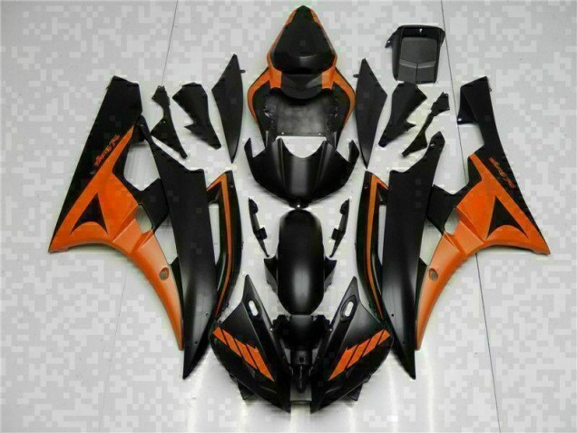2006-2007 Orange Black Yamaha YZF R6 Bike Fairing UK 2006-2007 Orange Black Yamaha YZF R6 Bike Fairing UK