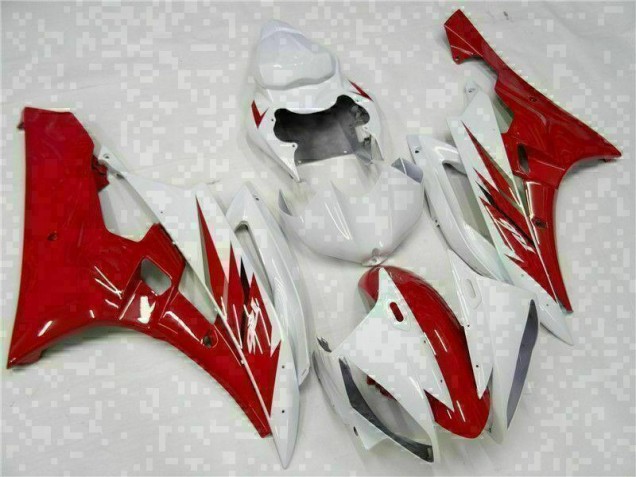 2006-2007 Red White Yamaha YZF R6 Motorcycle Bodywork UK 2006-2007 Red White Yamaha YZF R6 Motorcycle Bodywork UK