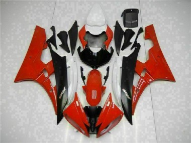 2006-2007 Red Black Yamaha YZF R6 Motorcycle Fairings Kits UK