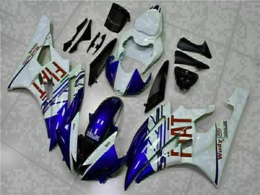 2006-2007 White Blue Yamaha YZF R6 Bike Fairings & Bodywork UK