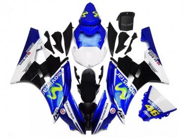 2006-2007 Blue Black White Yamaha YZF R6 Motor Fairings UK