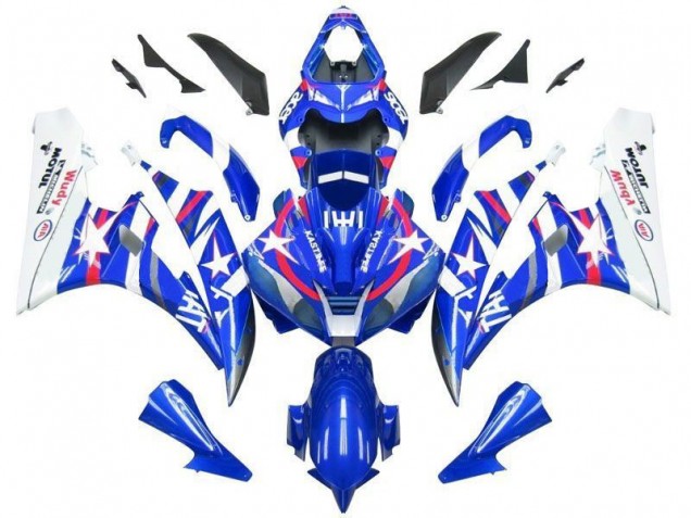 2006-2007 Blue Star Fiat Yamaha YZF R6 Replacement Motorcycle Fairings UK 2006-2007 Blue Star Fiat Yamaha YZF R6 Replacement Motorcycle Fairings UK
