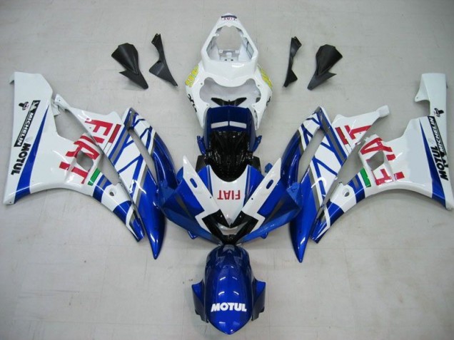 2006-2007 Blue White Motul Red Fiat Yamaha YZF R6 Motorcycle Fairings Kits UK 2006-2007 Blue White Motul Red Fiat Yamaha YZF R6 Motorcycle Fairings Kits UK