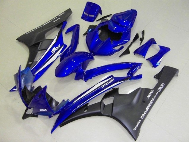 2006-2007 Blue Black Yamaha YZF R6 Motorcyle Fairings UK 2006-2007 Blue Black Yamaha YZF R6 Motorcyle Fairings UK