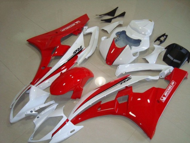 2006-2007 Red White Yamaha YZF R6 Motorcycle Fairing UK 2006-2007 Red White Yamaha YZF R6 Motorcycle Fairing UK