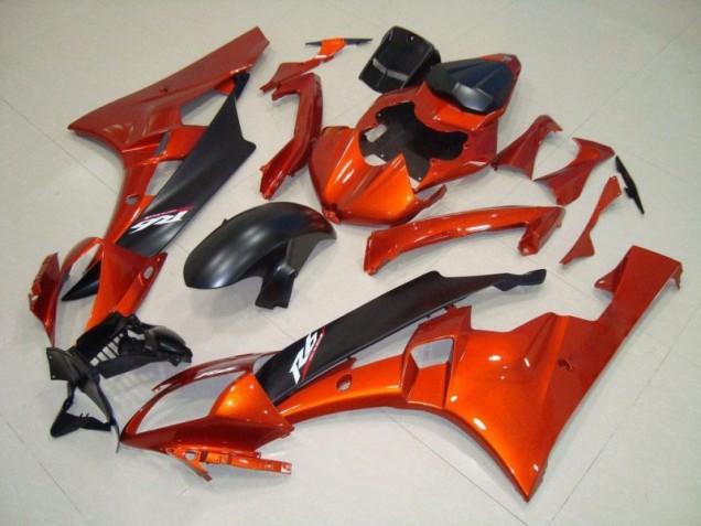 2006-2007 Orange Matte Black Yamaha YZF R6 Motorcycle Fairing Kits UK 2006-2007 Orange Matte Black Yamaha YZF R6 Motorcycle Fairing Kits UK