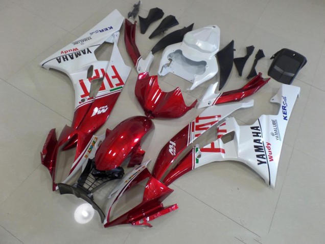 2006-2007 Red Fiat Yamaha YZF R6 Motorcyle Fairings UK 2006-2007 Red Fiat Yamaha YZF R6 Motorcyle Fairings UK