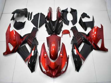 2006-2011 Red Black Kawasaki ZX14R ZZR1400 Motorcycle Fairing Kits UK