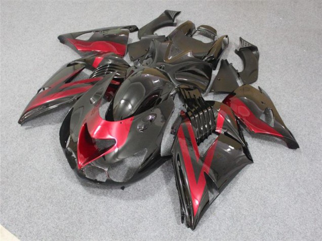 2006-2011 Black Red Kawasaki ZX14R ZZR1400 Bike Fairings UK 2006-2011 Black Red Kawasaki ZX14R ZZR1400 Bike Fairings UK
