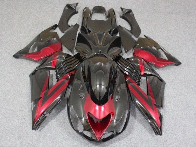 2006-2011 Black Red Kawasaki ZX14R ZZR1400 Bike Fairings UK 2006-2011 Black Red Kawasaki ZX14R ZZR1400 Bike Fairings UK