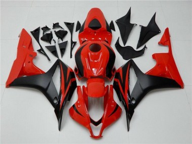2007-2008 Black Red Honda CBR600RR Motorcycle Fairing Kit UK