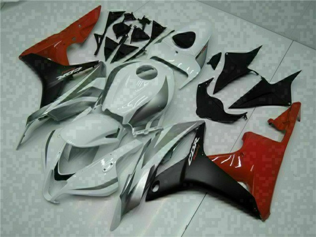 2007-2008 White Black Red Honda CBR600RR Bike Fairings UK 2007-2008 White Black Red Honda CBR600RR Bike Fairings UK