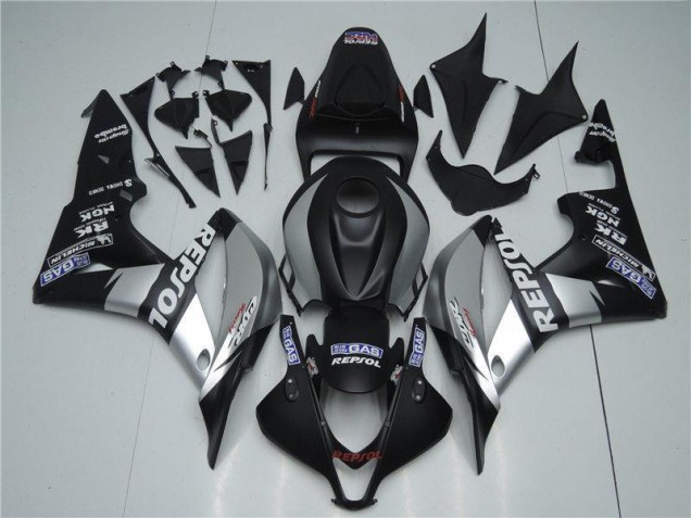 2007-2008 Silver Repsol Black Honda CBR600RR Bike Fairings UK 2007-2008 Silver Repsol Black Honda CBR600RR Bike Fairings UK