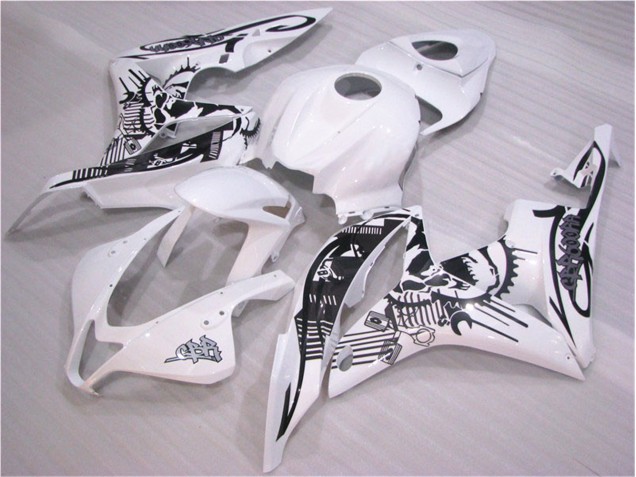 2007-2008 Black White Honda CBR600RR Replacement Motorcycle Fairings UK 2007-2008 Black White Honda CBR600RR Replacement Motorcycle Fairings UK