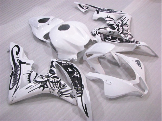 2007-2008 Black White Honda CBR600RR Replacement Motorcycle Fairings UK 2007-2008 Black White Honda CBR600RR Replacement Motorcycle Fairings UK