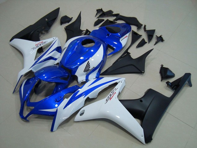 2007-2008 Blue White Matte Black Honda CBR600RR Motorcycle Replacement Fairings UK 2007-2008 Blue White Matte Black Honda CBR600RR Motorcycle Replacement Fairings UK