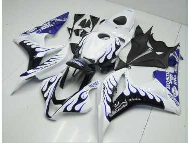 2007-2008 White Blue Flame Honda CBR600RR Bike Fairings UK