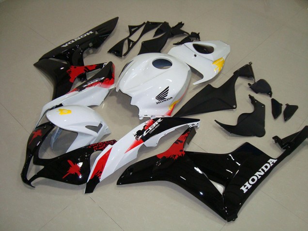 2007-2008 White Black Red Honda CBR600RR Motorbike Fairing UK 2007-2008 White Black Red Honda CBR600RR Motorbike Fairing UK