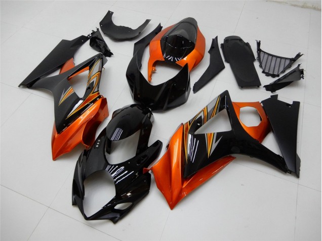 2007-2008 Orange Black Suzuki GSXR 1000 K7 Motor Fairings UK 2007-2008 Orange Black Suzuki GSXR 1000 K7 Motor Fairings UK