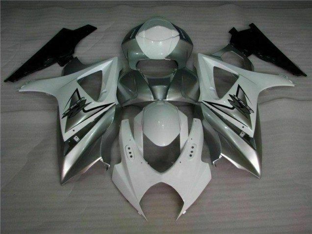 2007-2008 Silver White Suzuki GSXR 1000 K7 Motorbike Fairing UK 2007-2008 Silver White Suzuki GSXR 1000 K7 Motorbike Fairing UK