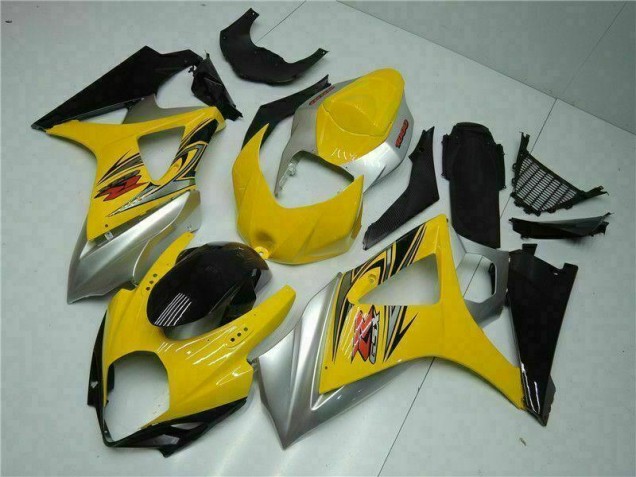 2007-2008 Yellow Suzuki GSXR 1000 K7 Bike Fairing Kit UK 2007-2008 Yellow Suzuki GSXR 1000 K7 Bike Fairing Kit UK