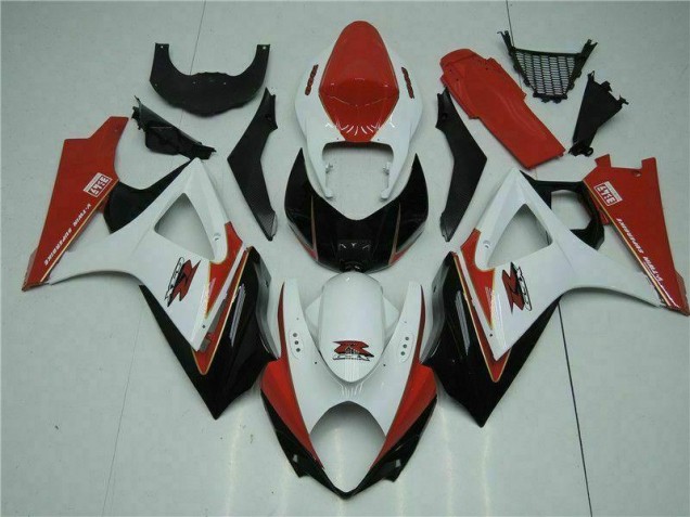 2007-2008 Red White Suzuki GSXR 1000 K7 Motorcycle Bodywork UK 2007-2008 Red White Suzuki GSXR 1000 K7 Motorcycle Bodywork UK