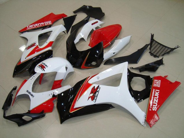 2007-2008 White Red Black Suzuki GSXR 1000 K7 Replacement Motorcycle Fairings UK 2007-2008 White Red Black Suzuki GSXR 1000 K7 Replacement Motorcycle Fairings UK