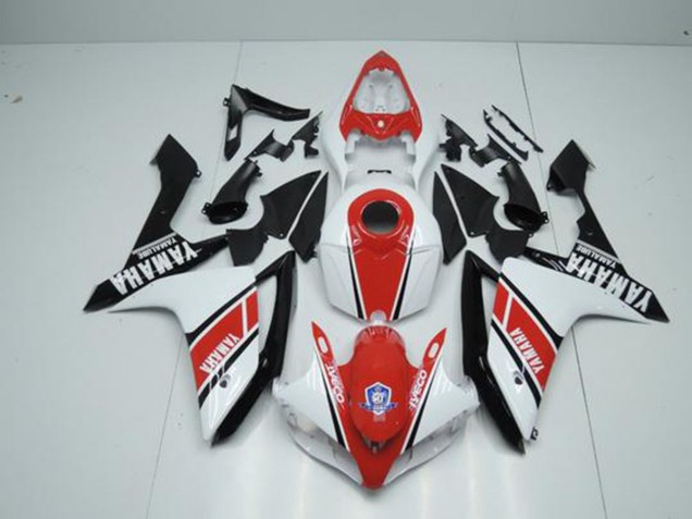 2007-2008 Factory Red White Yamaha YZF R1 Motorbike Fairing UK 2007-2008 Factory Red White Yamaha YZF R1 Motorbike Fairing UK