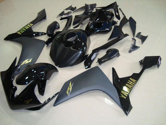 2007-2008 Matte Black Gold Yamaha YZF R1 Bike Fairings UK 2007-2008 Matte Black Gold Yamaha YZF R1 Bike Fairings UK