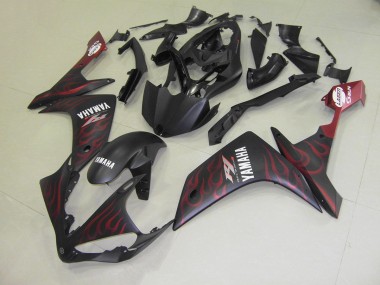 2007-2008 Matte Red Flame Yamaha YZF R1 Motor Bike Fairings UK